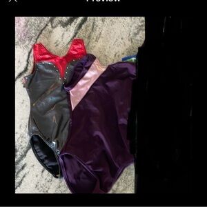 Lot of 2 gymnastics leotards